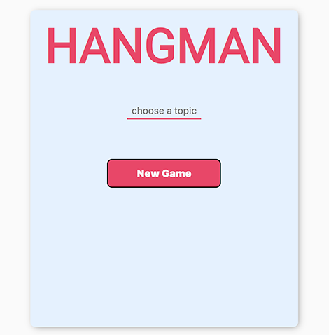 Hangman with API
